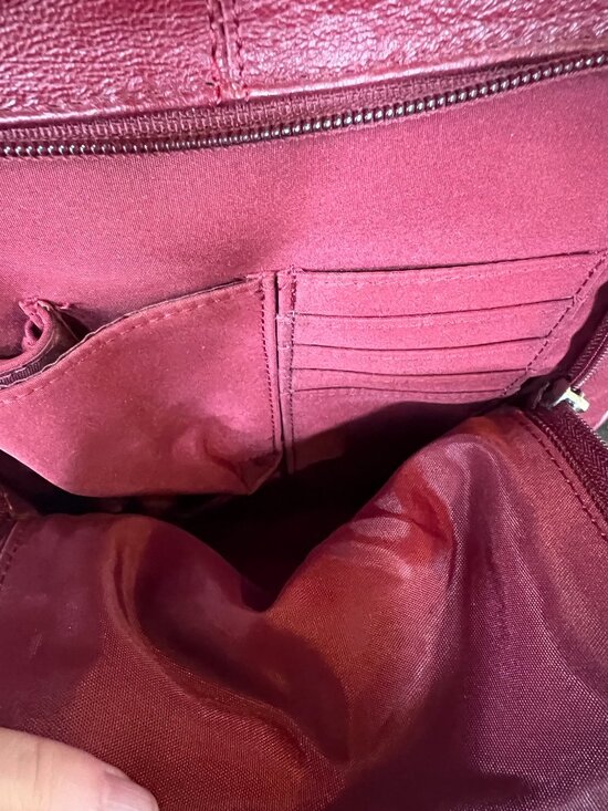 Pelle Studio by Wilsons Leather Small Backpack Purse Deep Red Genuine Leather main image 5